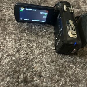 Compact Black Digital Camcorder with Flip LCD